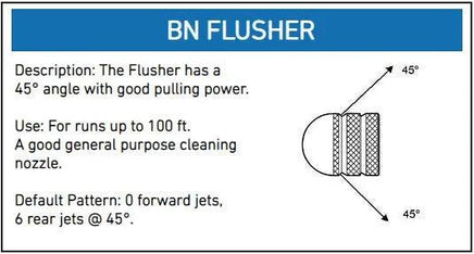 Button Nose Nozzle 1/8", 1/4", 3/8", 1/2" - Hydro-Max Jetter