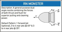 Dual Degree Standard Nozzle 1/2", 3/4", 1" - Hydro-Max Jetter