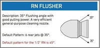 Dual Degree Standard Nozzle 1/2", 3/4", 1" - Hydro-Max Jetter