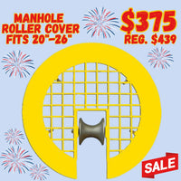 Safety Manhole Roller Cover Fits 20"-26" Opening