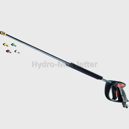 36" Wash Down Gun with 4 Nozzles Fits 1/2" or 3/8" Hose - Hydro-Max Jetter
