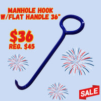 Manhole Hook with Flat Handle 36"