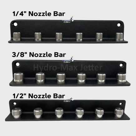 Nozzle Bar / Rack 1/4", 3/8", 1/2" - Hydro-Max Jetter