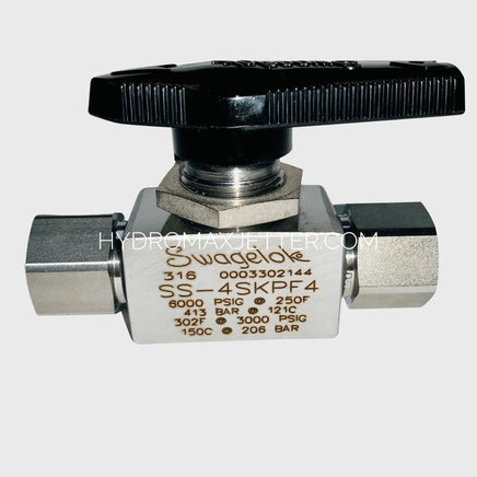 Stainless Steel Ball Valve 1/4" Female NPT - Hydro-Max Jetter