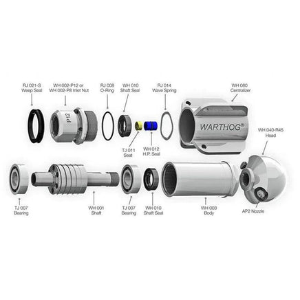 Warthog WH Nozzle 1/2", 3/4" - Hydro-Max Jetter