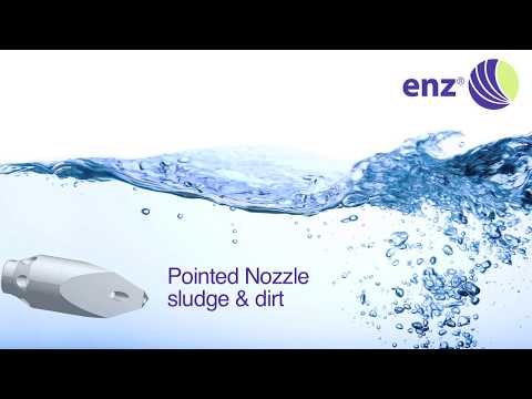 ENZ® Chisel Point Nozzle 1/8", 1/4", 3/8", 1/2", 3/4", 1" - Hydro-Max Jetter